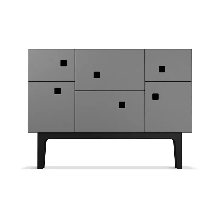 Armoire Peep C2 - slate grey, laqué noir - Zweed