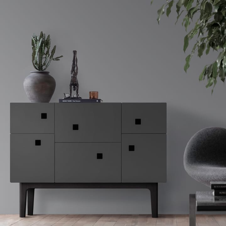 Armoire Peep C2 - slate grey, laqué noir - Zweed