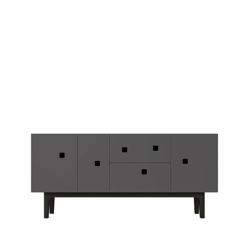 Zweed Banc multimédia Peep M2 slate grey, laqué noir