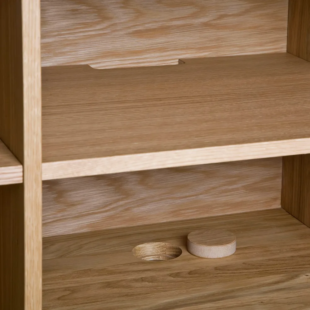 Buffet Moodi 180, orange/blanc, structure en chêne Zweed