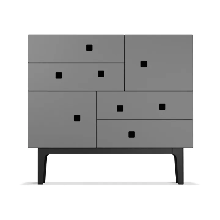 Commode Peep B1 - slate grey, laqué noir - Zweed