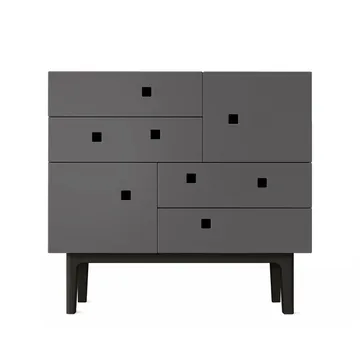 Commode Peep B1 - slate grey, laqué noir - Zweed