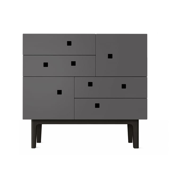 Commode Peep B1 - slate grey, laqué noir - Zweed