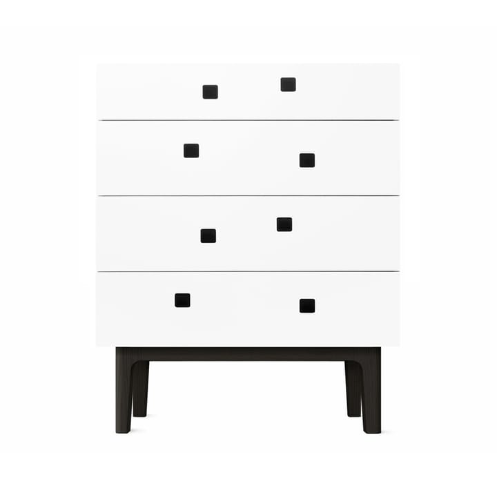 Commode Peep B3 - blanc, laqué noir - Zweed