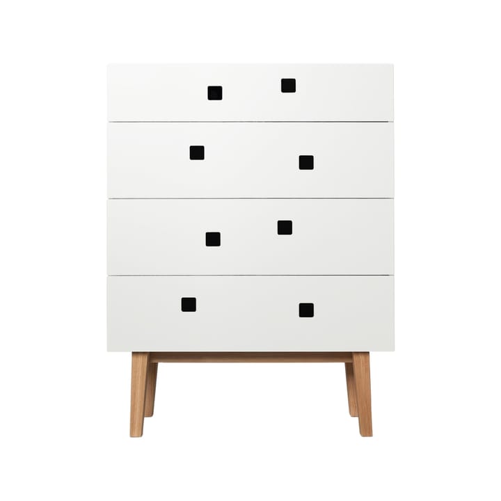 Commode Peep B3 - blanc, retro, structure en chêne - Zweed