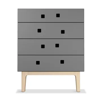 Commode Peep B3 - slate grey, chêne pigmenté blanc - Zweed