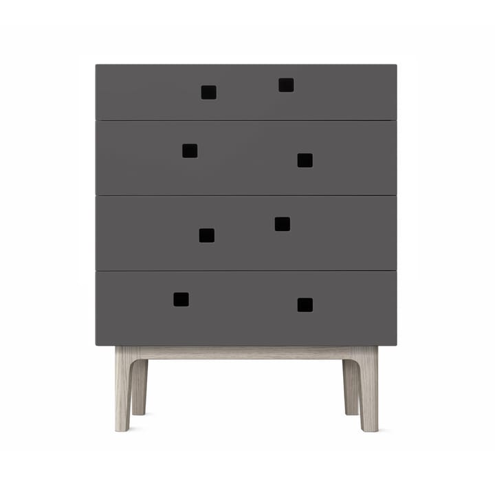 Commode Peep B3 - slate grey, chêne pigmenté blanc - Zweed