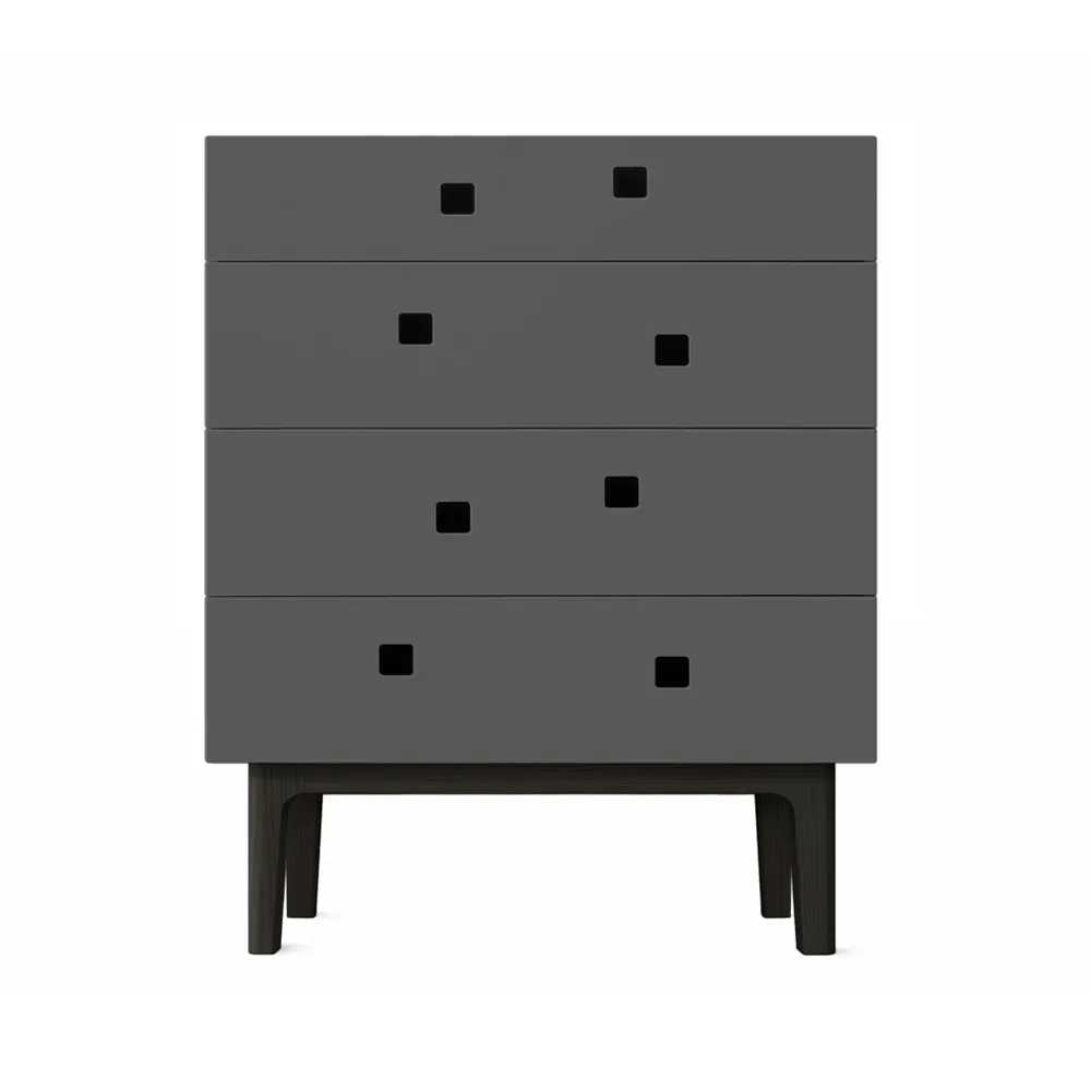 Commode Peep B3, slate grey, laqué noir Zweed