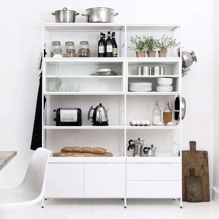 Étagères Molto Hautes, blanc, 2 sections Zweed