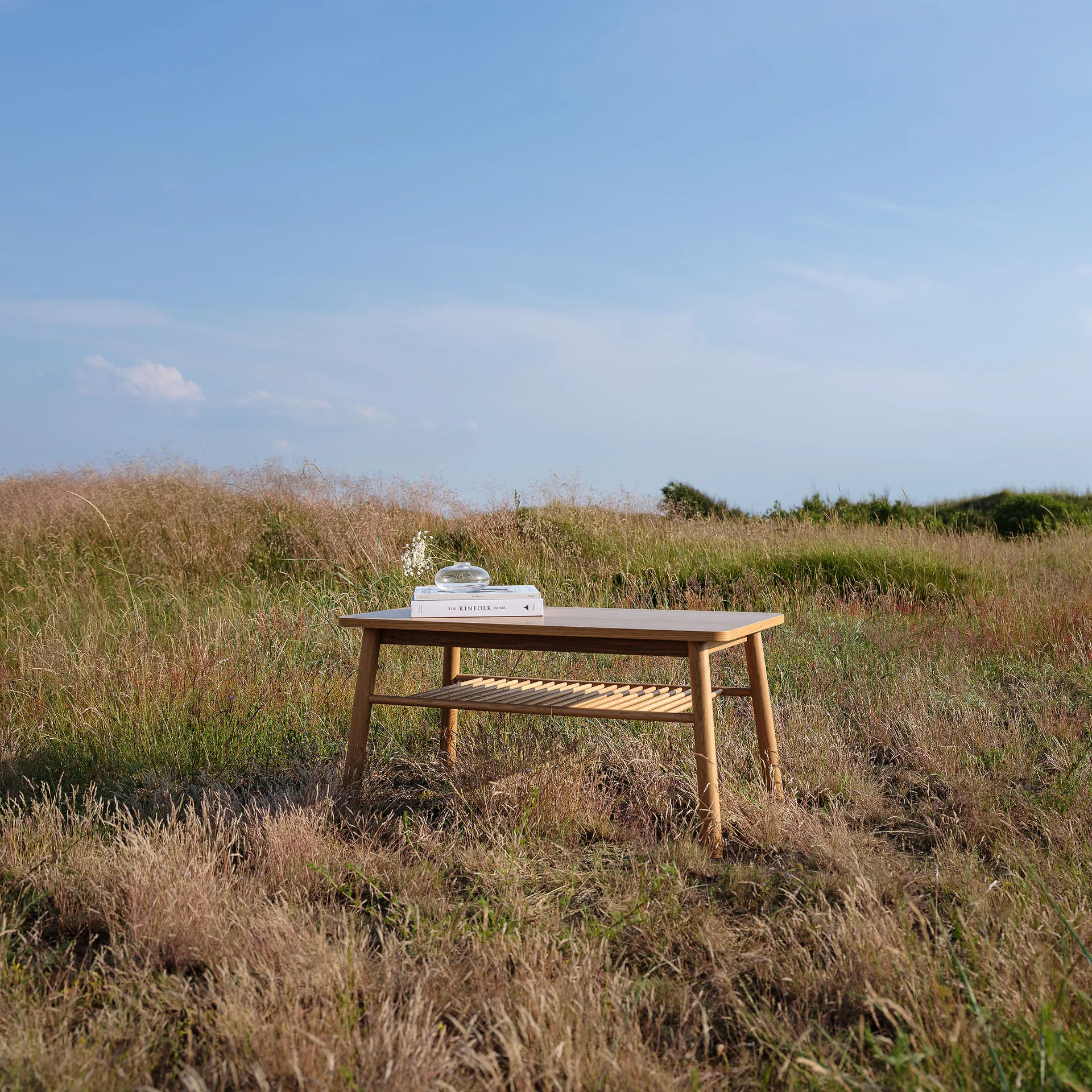 Table basse Mino, blanc/chêne Zweed