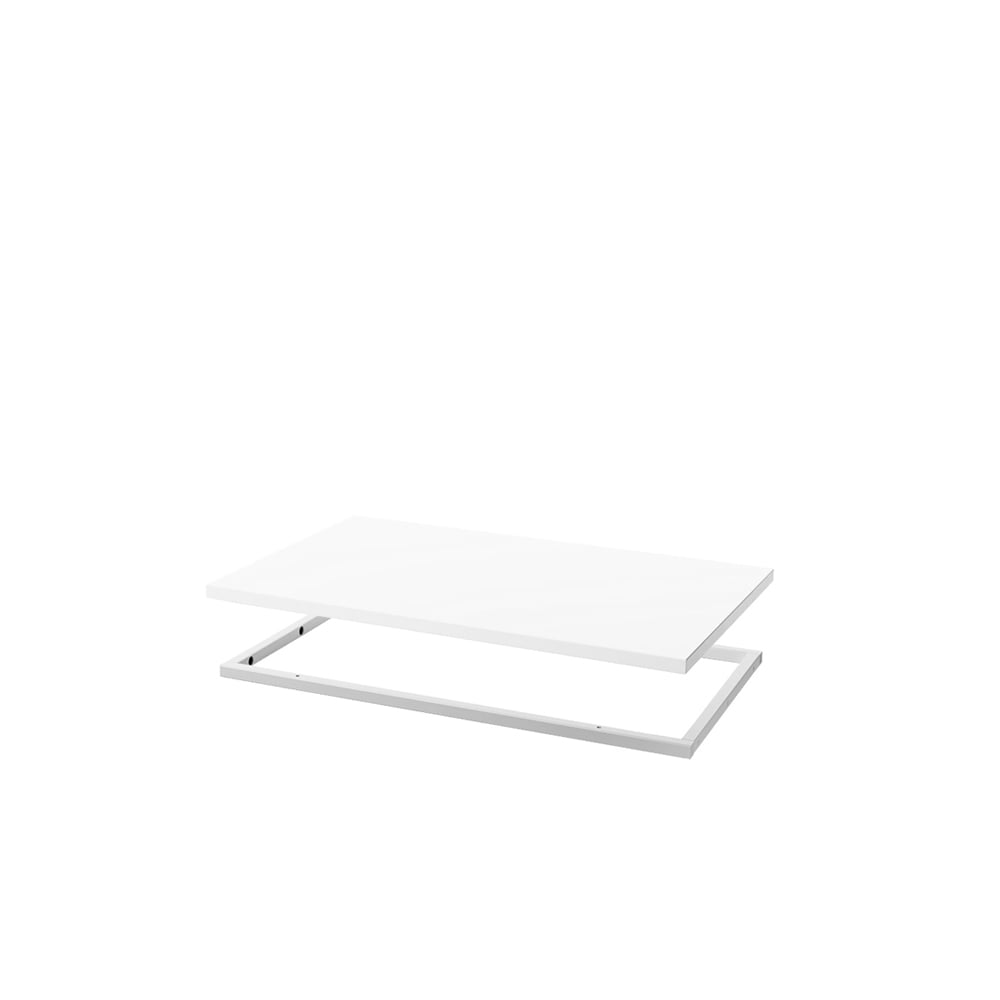 Zweed Tablette pour étagère Molto 560 blanc, cadre en métal blanc incl.