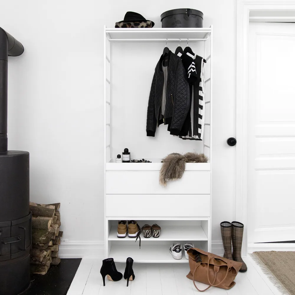 Tablette pour étagère Molto 560, blanc, cadre en métal blanc incl. Zweed