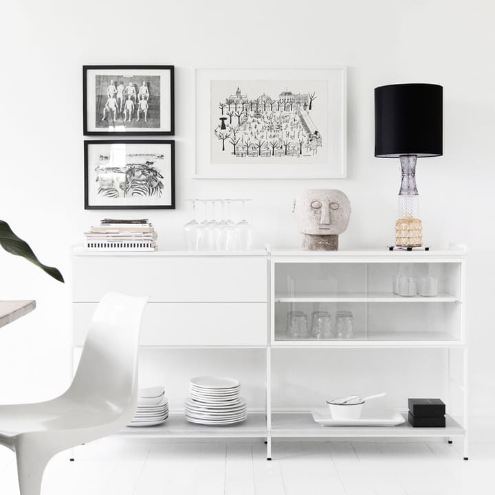 Tablette pour étagère Molto 560, blanc, cadre en métal blanc incl. Zweed