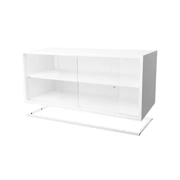 Vitrine Molto 840 - blanc, cadre en métal blanc incl. - Zweed