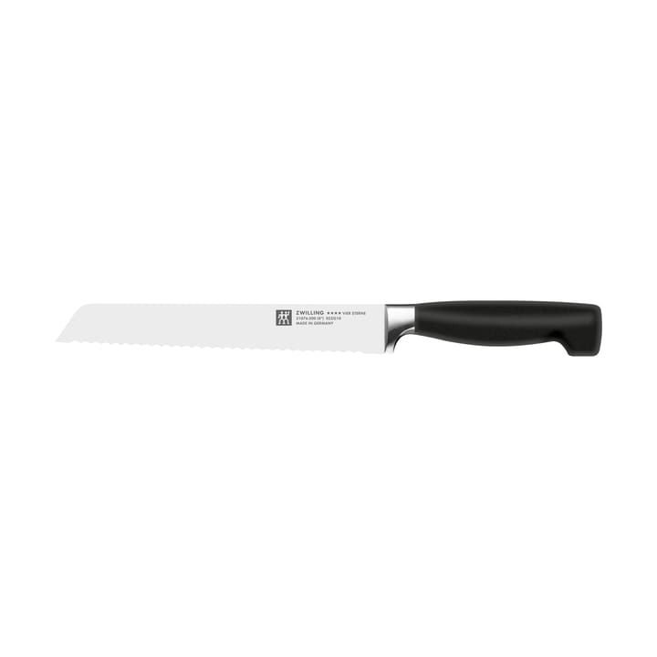 Couteau à pain Zwilling Four Star 20 cm - Noir-acier inoxydable - Zwilling