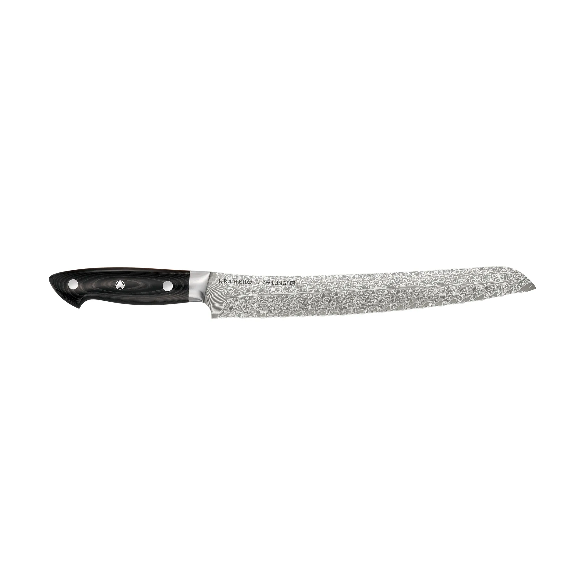 Couteau à pain Zwilling Kramer Euro Stainless 26 cm, Damassé noir Zwilling