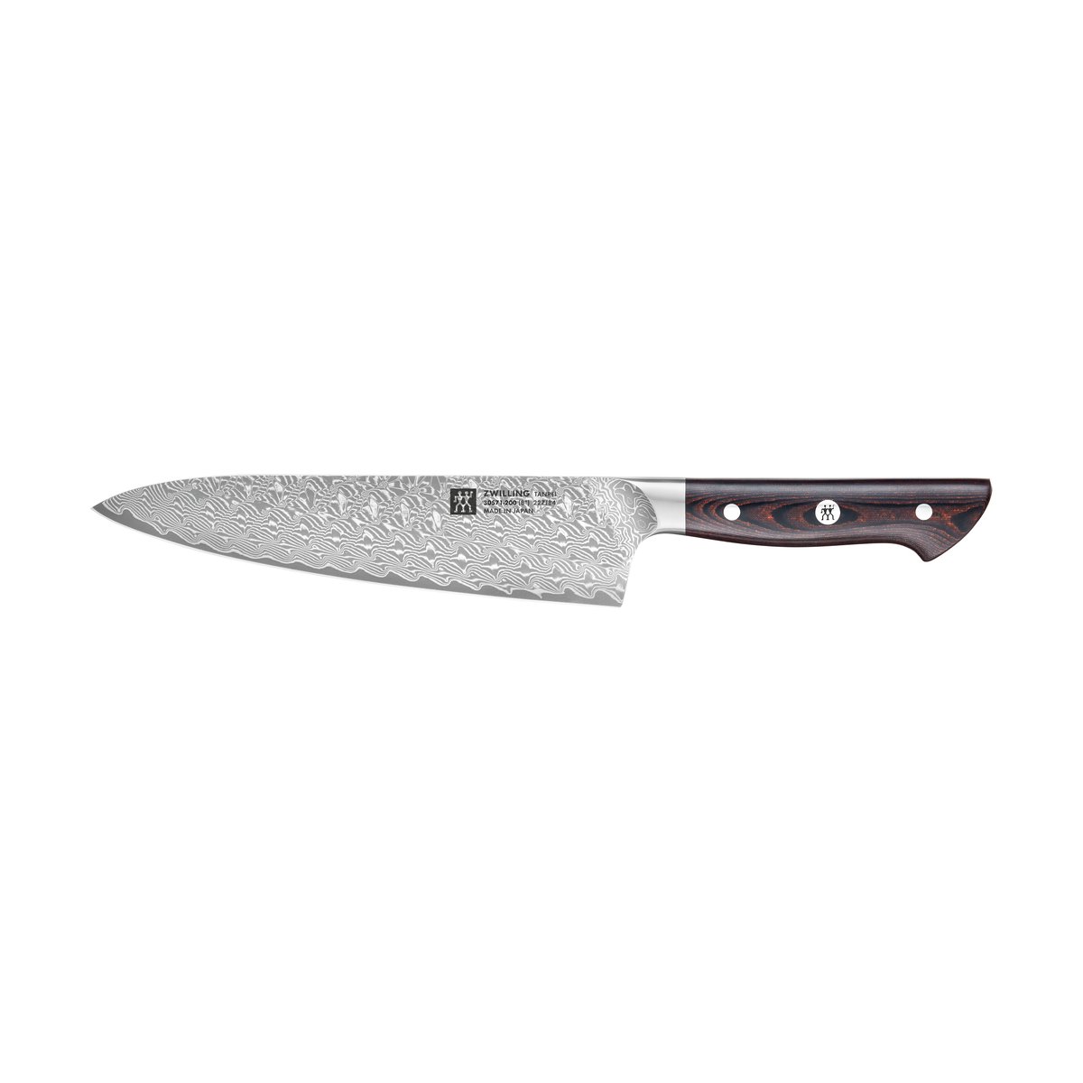 Zwilling Couteau de chef Gyutoh Zwilling Tanrei 20 cm Damassé noir