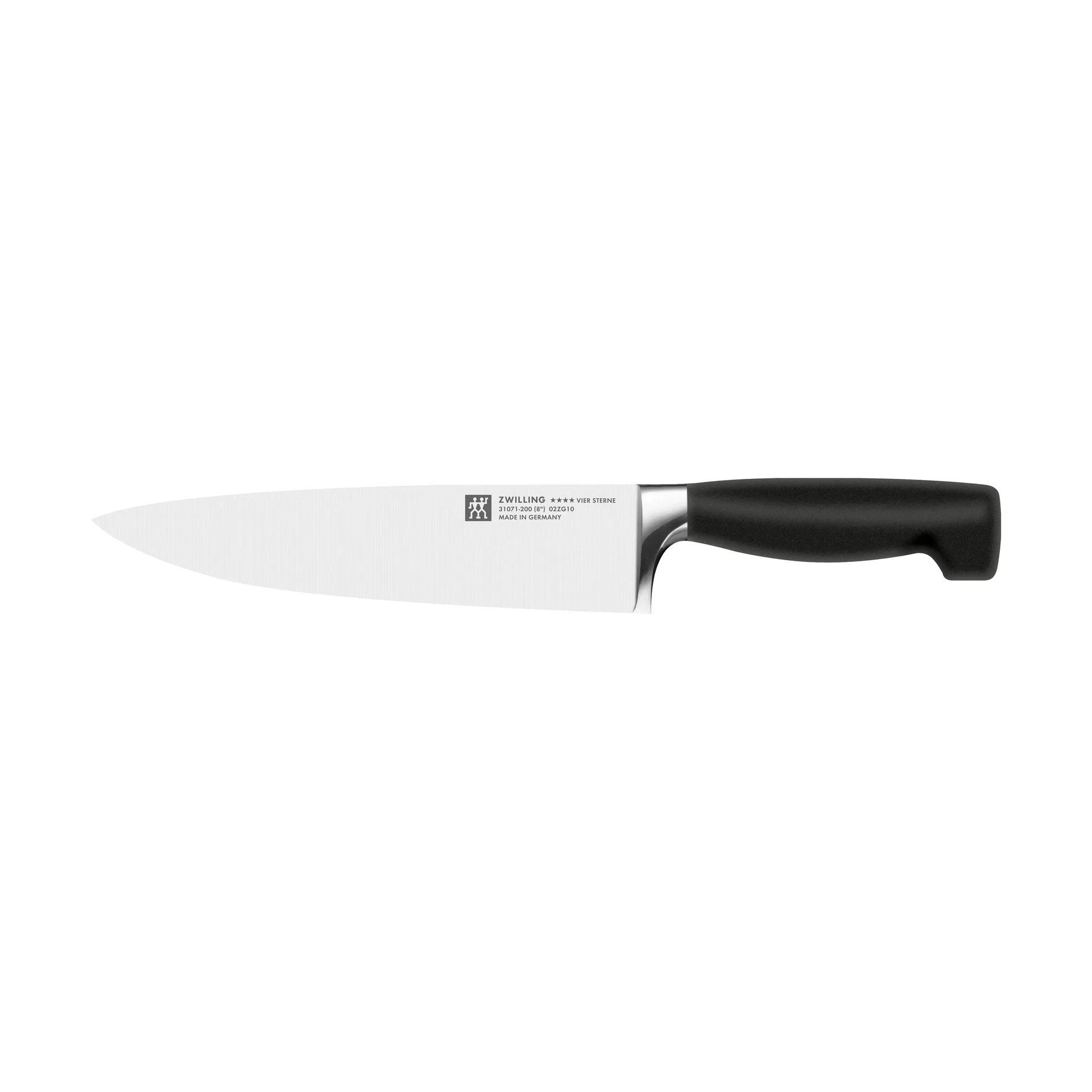 Couteau de chef Zwilling Four Star 20 cm, Noir-acier inoxydable Zwilling