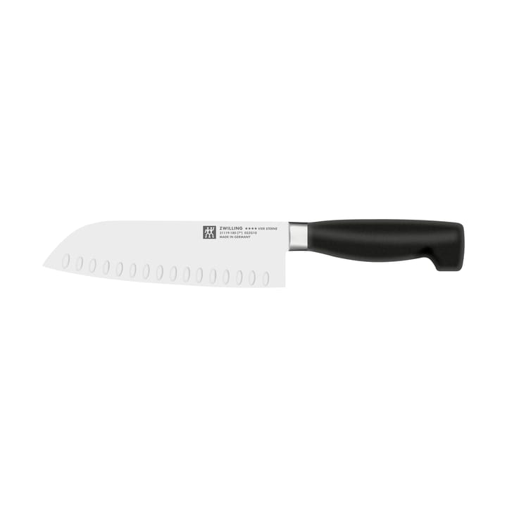 Couteau Santoku Zwilling Gourmet 18 cm - Noir-acier inoxydable - Zwilling