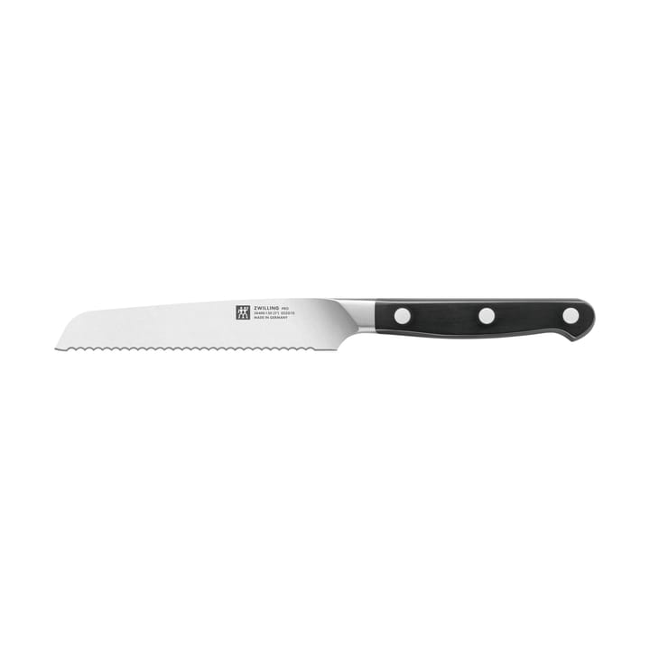 Couteau tout usage dentelé Zwilling Pro 13 cm - Noir-acier inoxydable - Zwilling