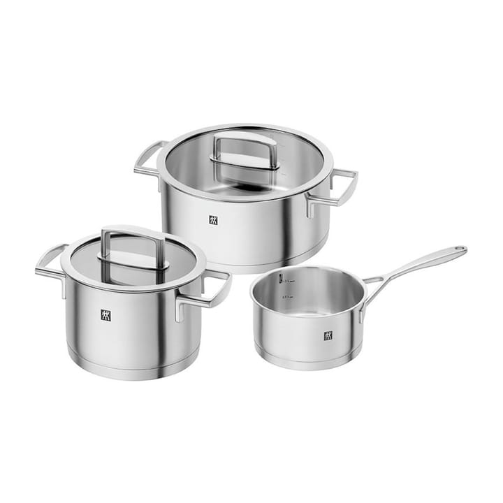 Ensemble de cocottes Zwilling Blancality 3 Pièces, Acier inoxydable-transparent Zwilling