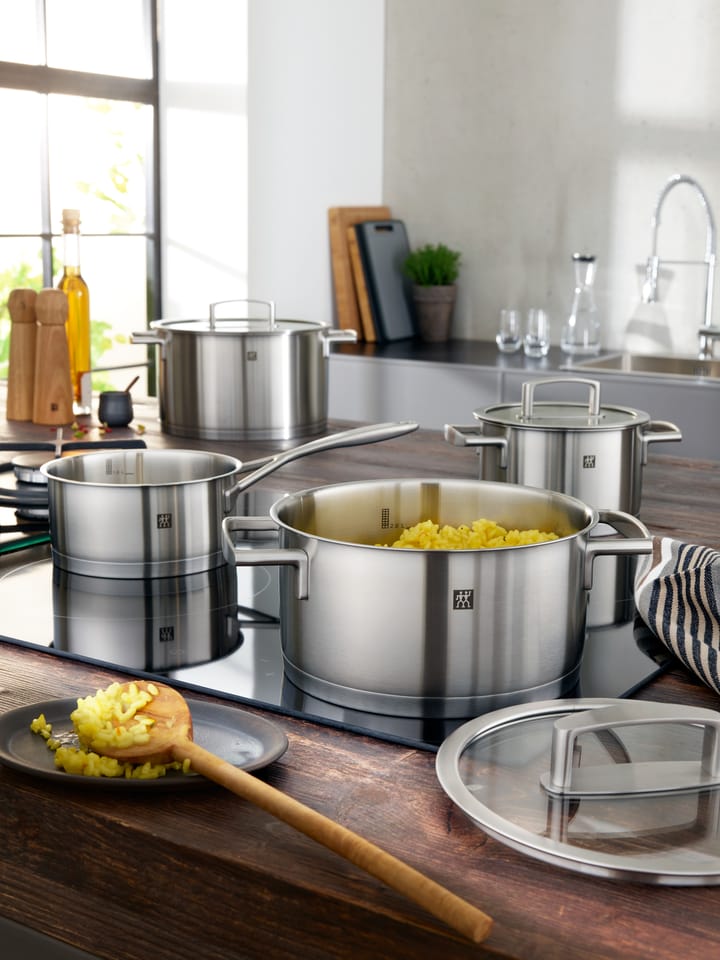 Ensemble de cocottes Zwilling Blancality 3 Pièces, Acier inoxydable-transparent Zwilling