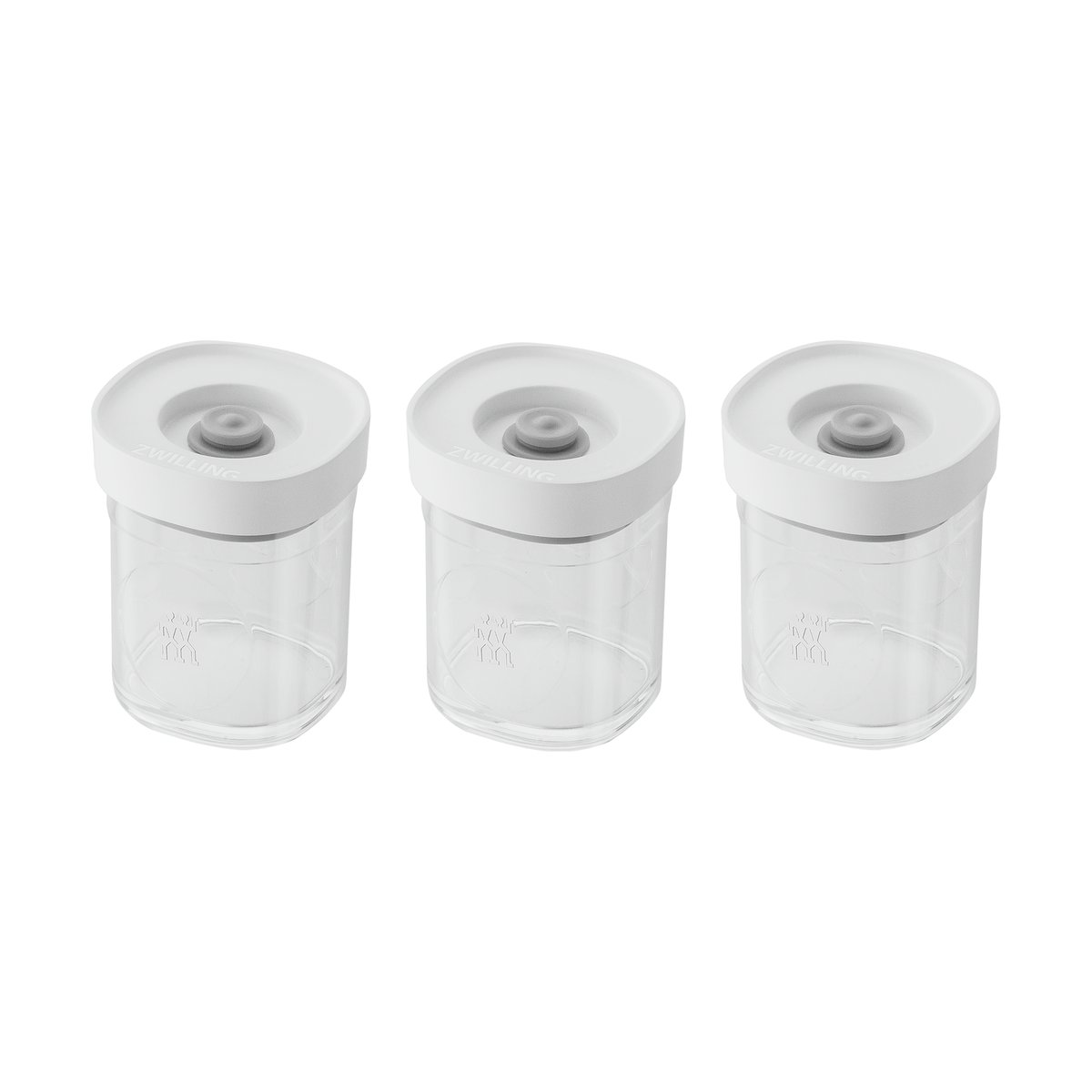 Zwilling Ensemble d'épices CUBE XS3 3 pièces | Design Scandinave | Bocaux de conservation | Transparent