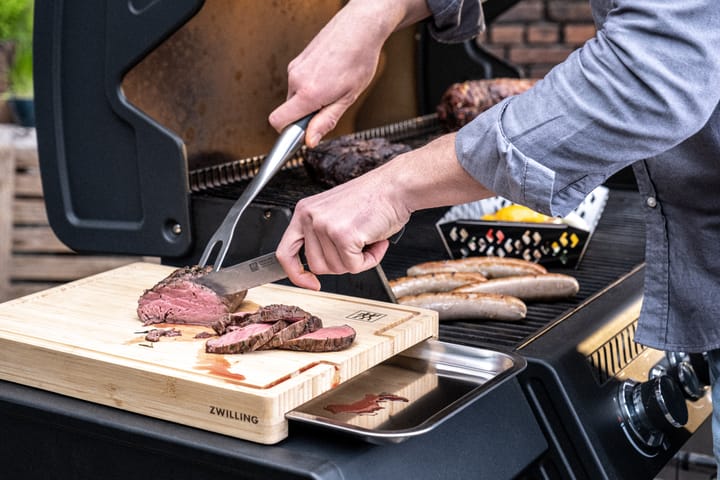 Planche à découper Zwilling BBQ+ en bambou avec bac de récupération, 39x30 cm Zwilling