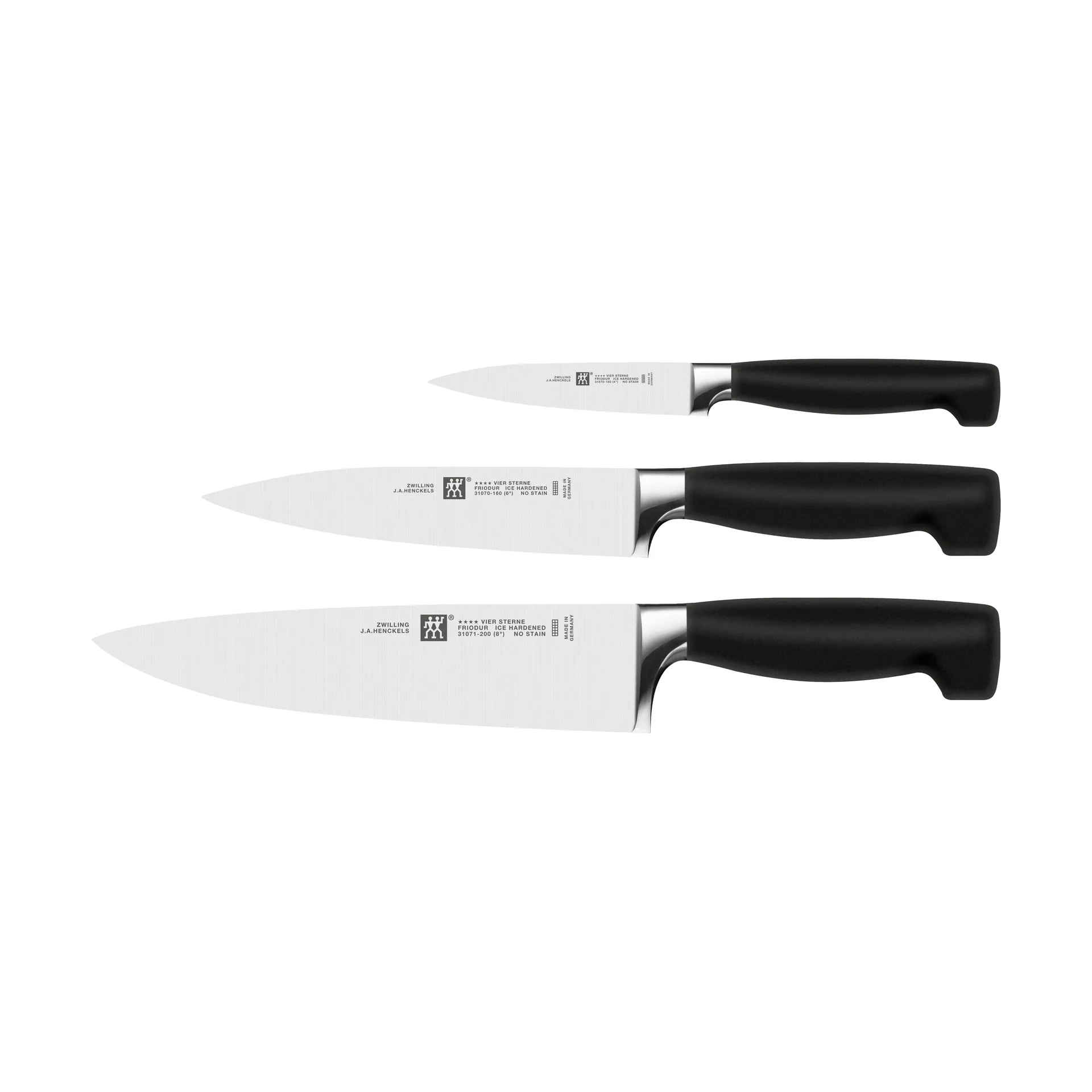 Set de couteaux Zwilling Four Star 3 pièces, Noir-acier inoxydable Zwilling