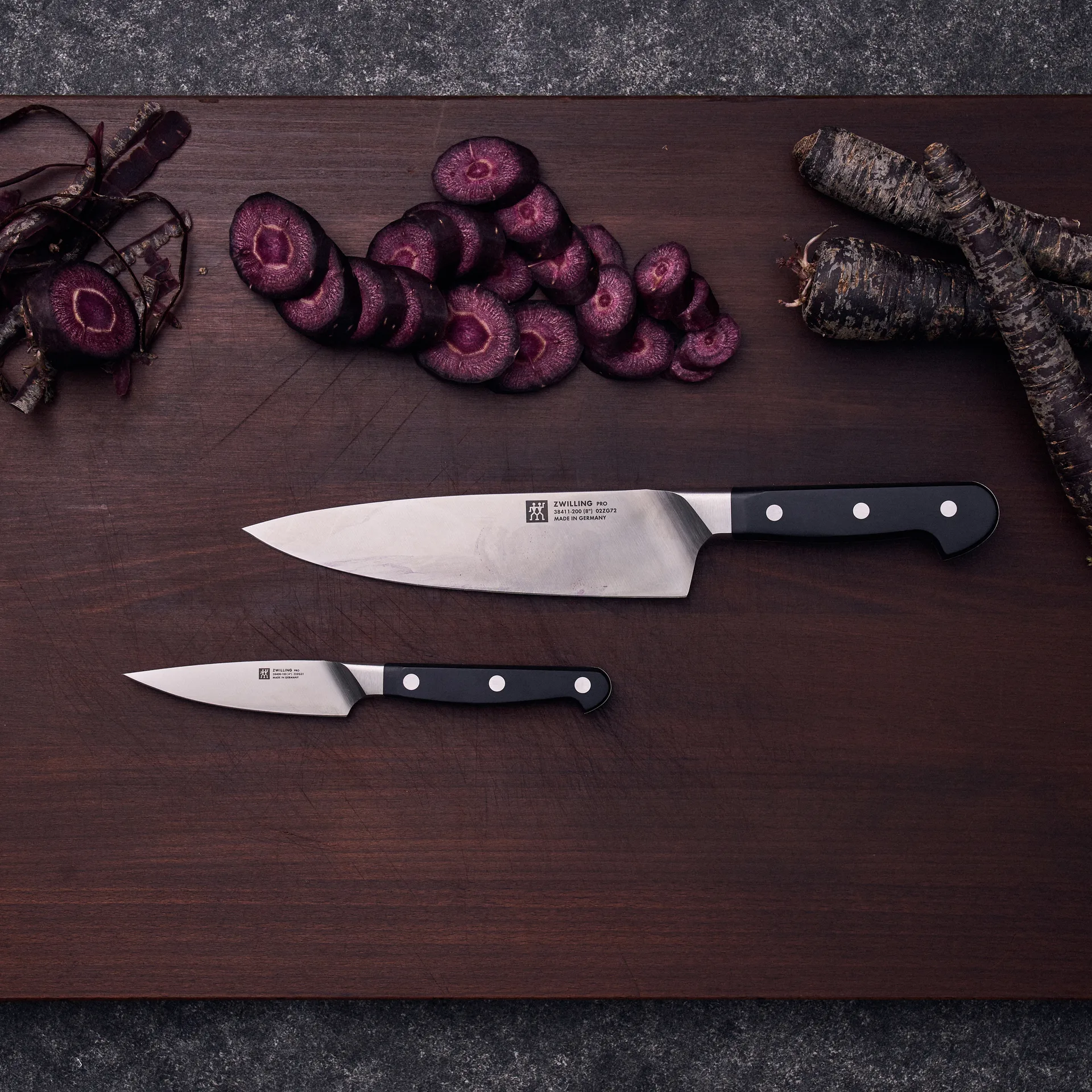 Set de couteaux Zwilling Pro 2 pièces, Noir-acier inoxydable Zwilling