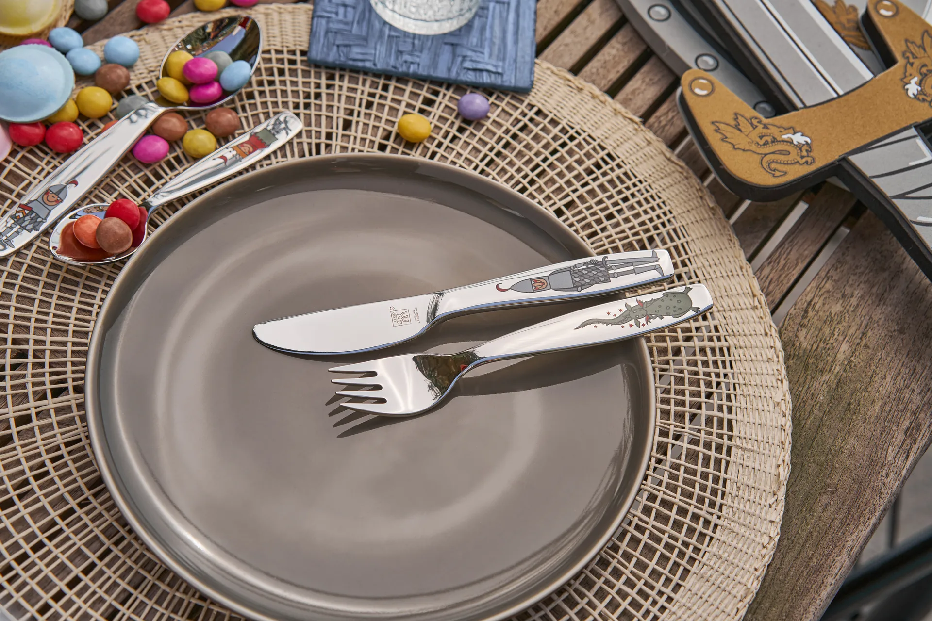 Set de couverts enfants Zwilling Twin Kids 4 pièces, Eckbert chevalier Zwilling