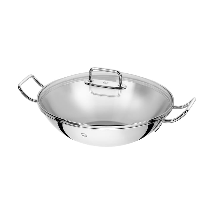 Wok Zwilling Plus avec couvercle en verre Ø32 cm - Acier inoxydable - Zwilling