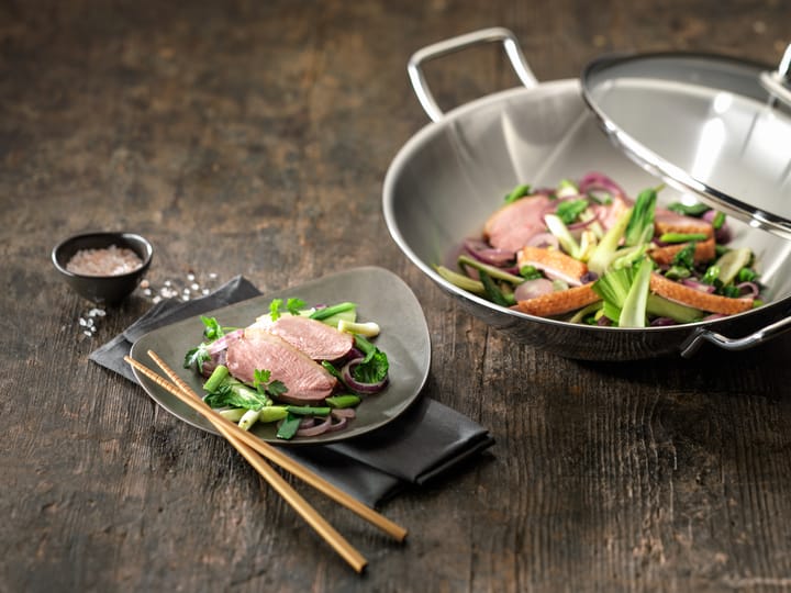 Wok Zwilling Plus avec couvercle en verre Ø32 cm, Acier inoxydable Zwilling