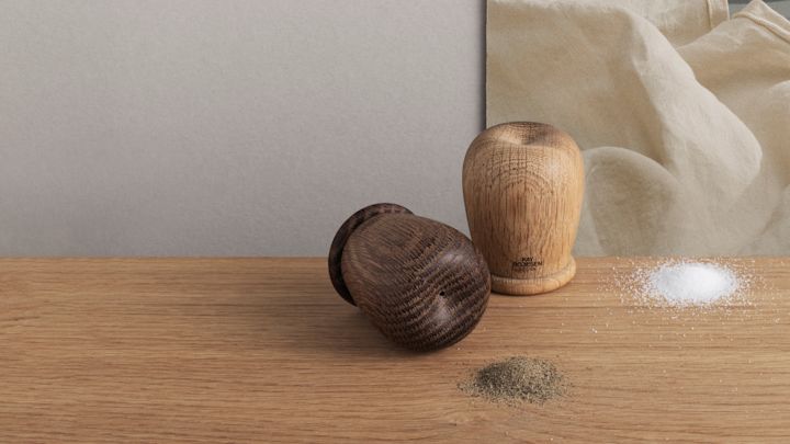 SHAKERS DE MOTIFS, SALIÈRE ET POIVRIÈRE en bois, Dusen Dusen