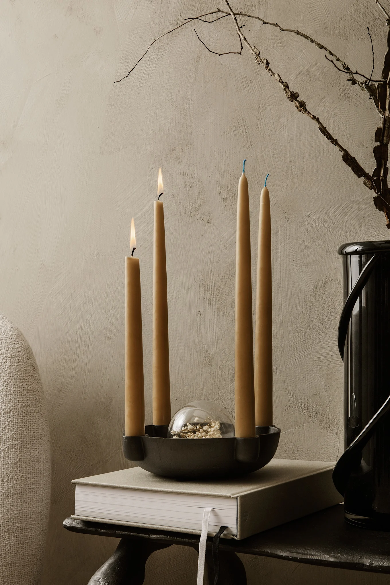 Bougeoir Ange De Noël / Avent - Petit Support à Bougie - Occasion - Décoration Vintage